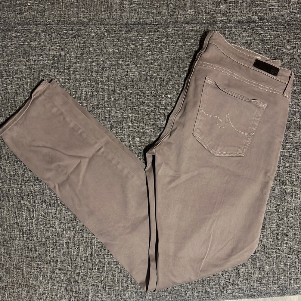 AG Adriano Goldschmidt jeans in soft mushroom color the prima midrise cigarette